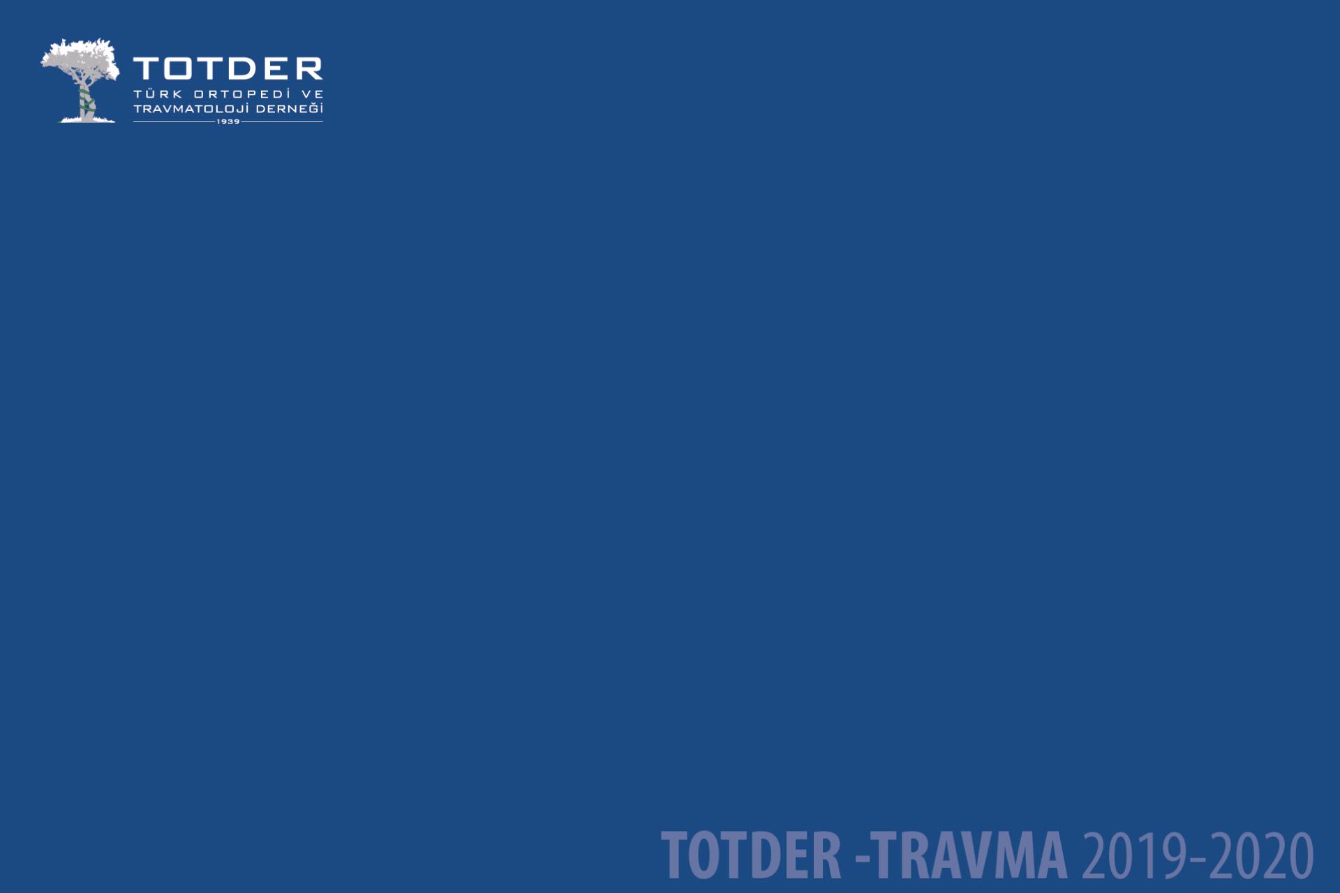 2019 –2020 Totder –Travma Eğitim Toplantıları