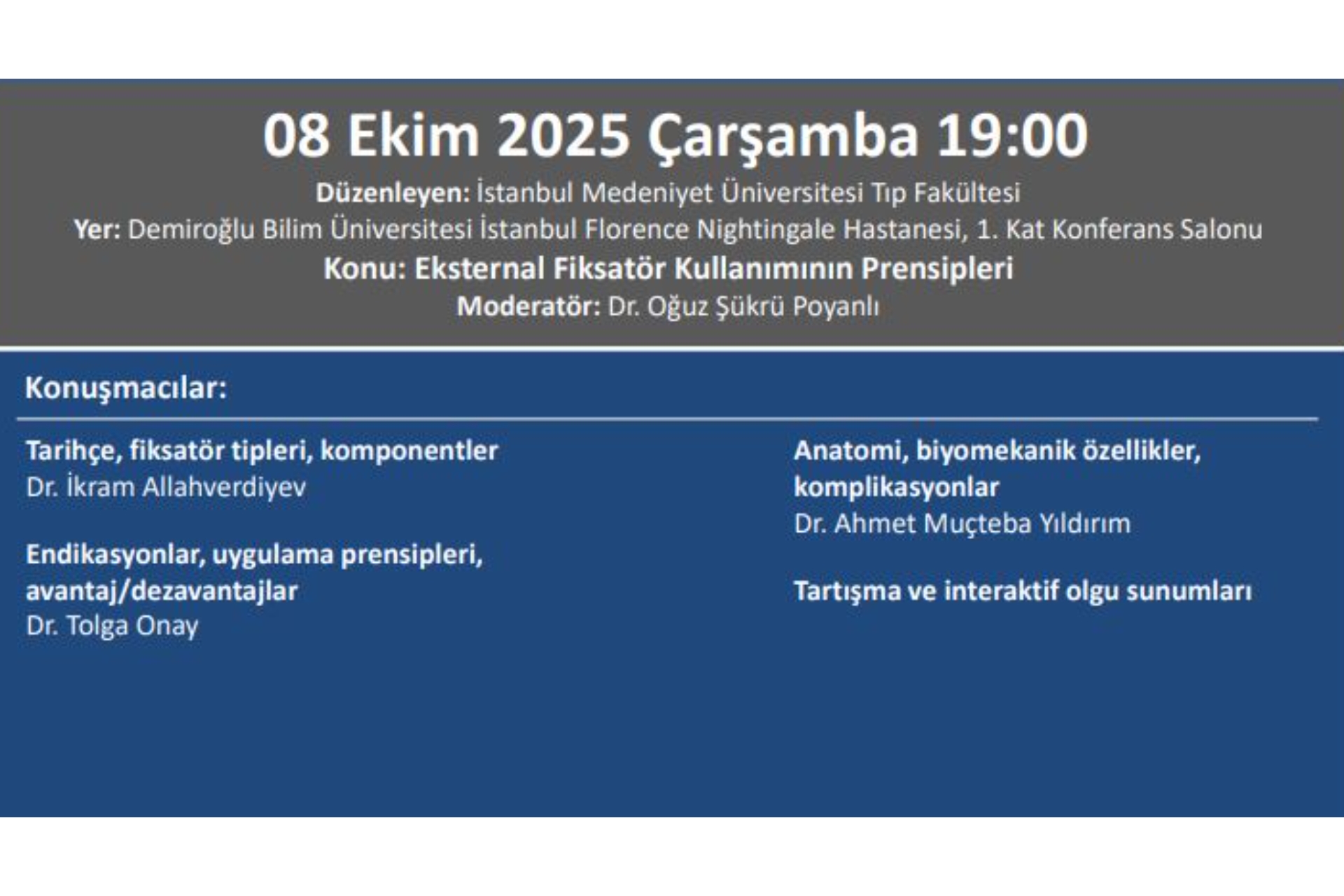 TOTDER Travma - ''Eksternal Fiksatör Kullanımının Prensipleri''