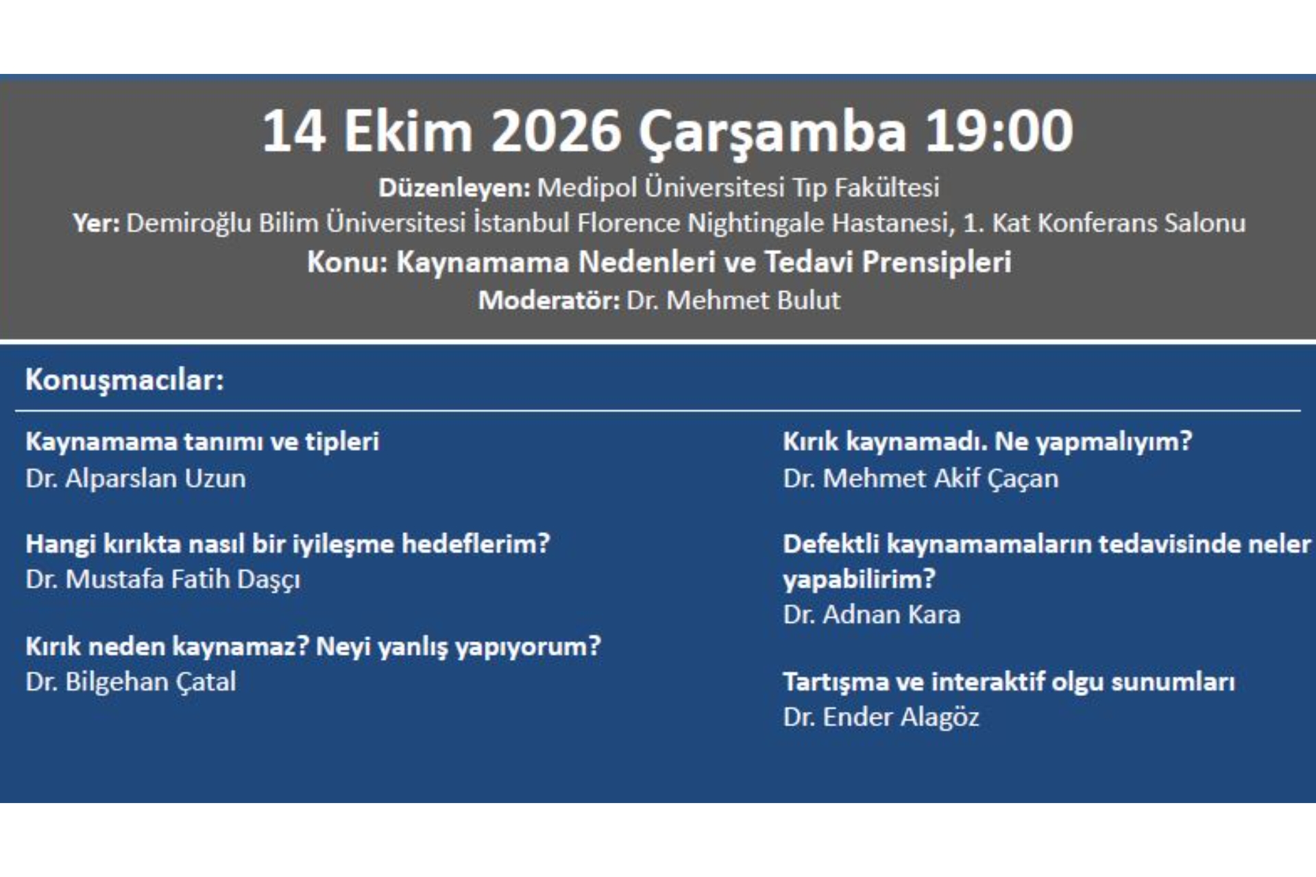 TOTDER Travma - ''Kaynamama Nedenleri ve Tedavi Prensipleri''