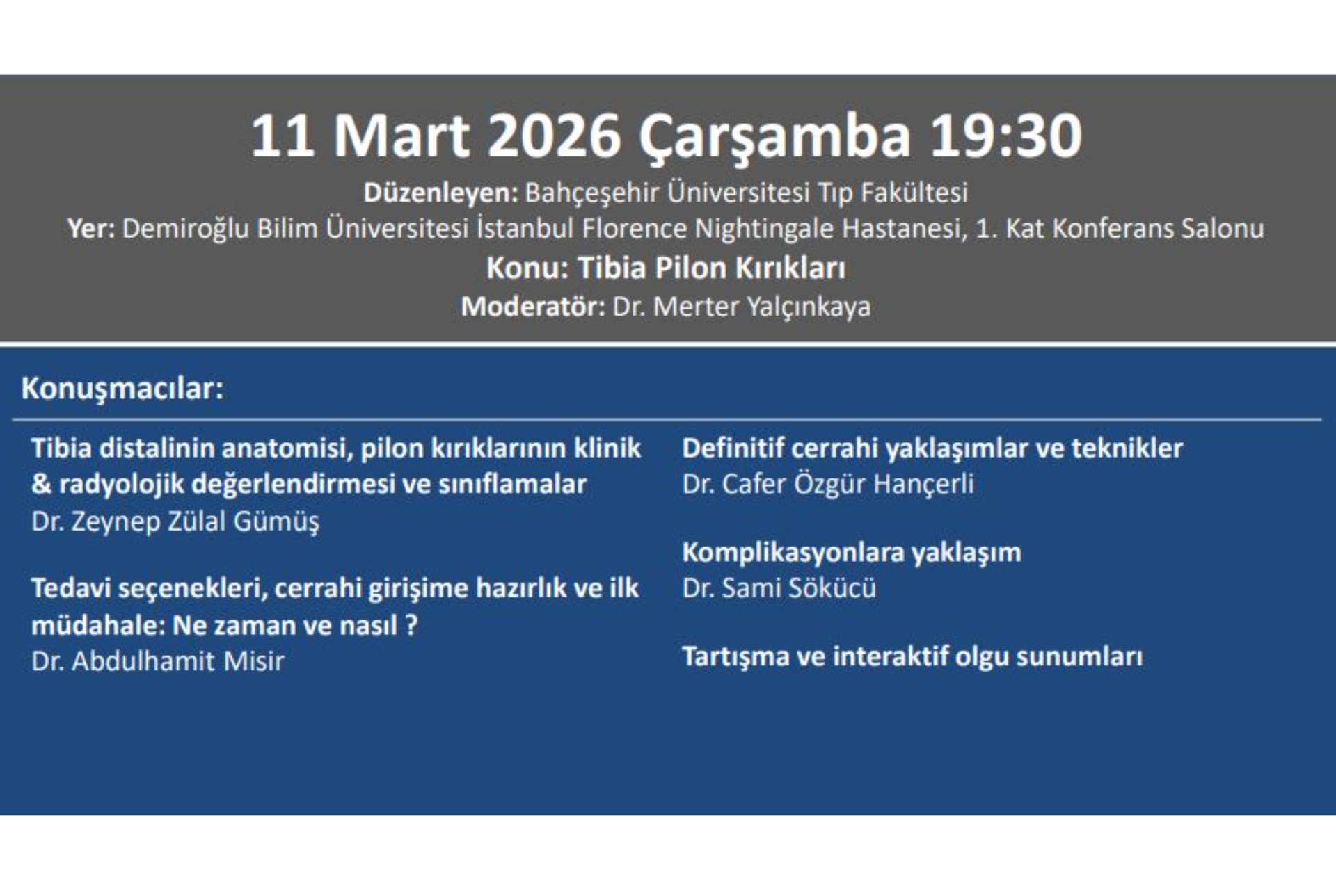 TOTDER Travma - ''Tibia Pilon Kırıkları''