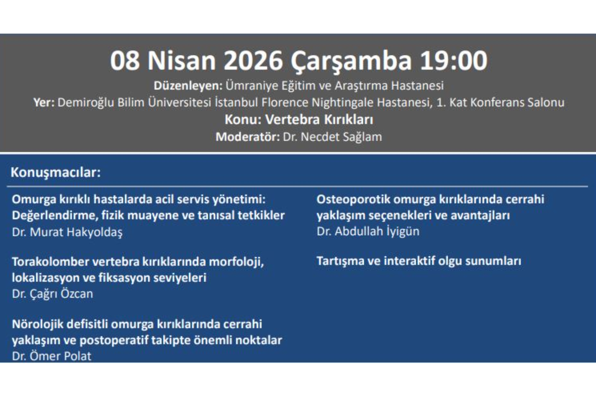 TOTDER Travma - ''Vertebra Kırıkları''